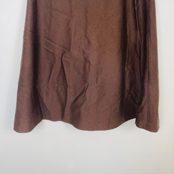 Talbots Womens Skirt Size10 Brown A Line Business Lined Knee Length Stretch Wool - Picture 4 of 9